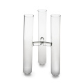 3 test tubes connected low-seat vase